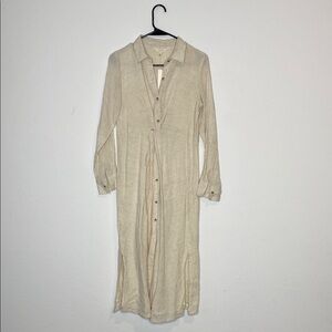Sim &Sam Chic Cream Long Sleeve Dress